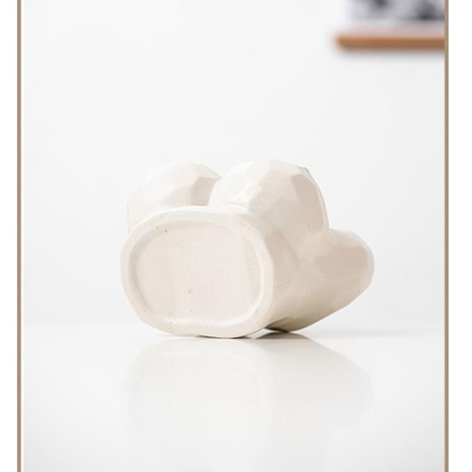 Kreative geometrische Körpervase, Keramik-Hydroponikvase, Blumenarrangement, Wohnkultur, Desktop-Ornamente, Gartendekoration