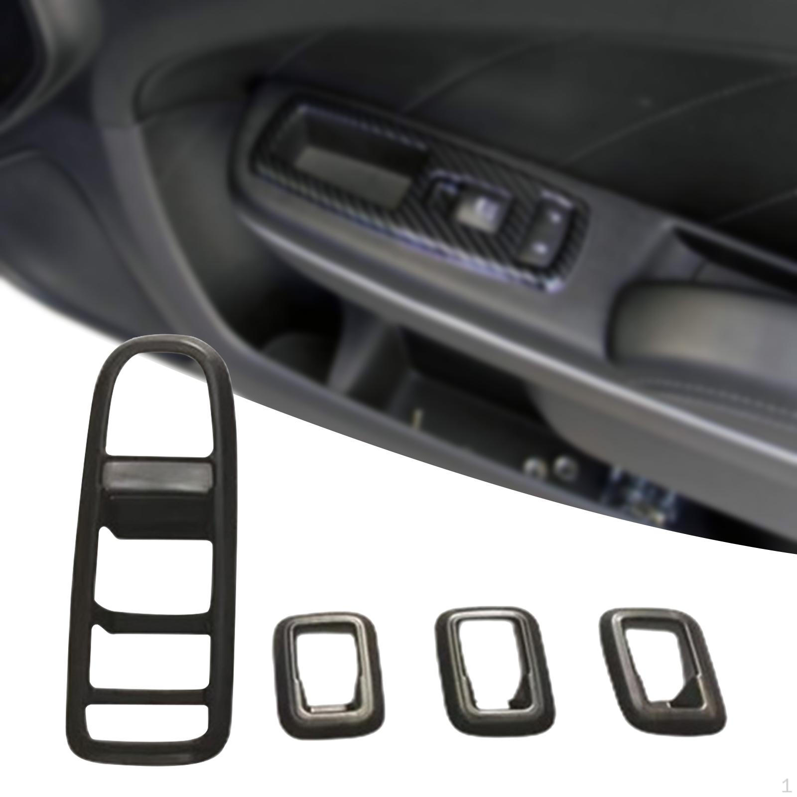 

Чехлы для кнопок переключателя окон. Автомобильный электропривод. Легко устанавливается. Украшение накладной крышки. black