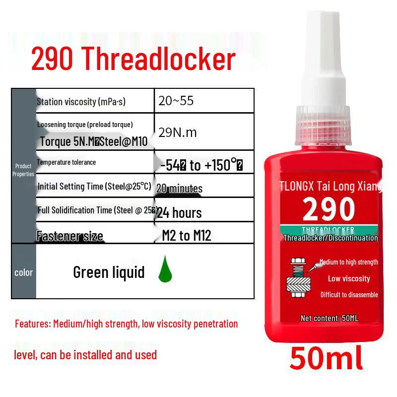 243 Screw Glue: Medium-High Strength Threadlocker and High Temp Resistant Sealant