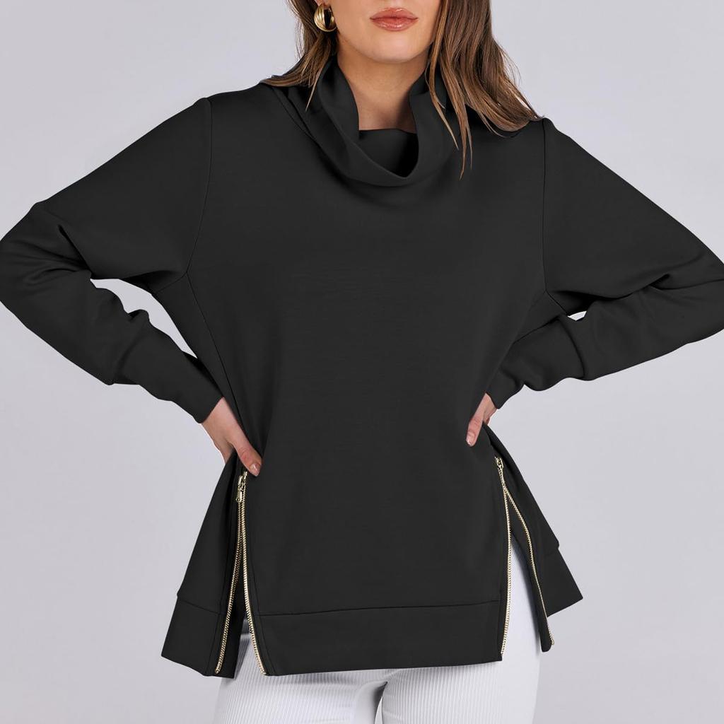 Womens  Sweatshirts  High Neck  Sweaters Casual Comfy  Fashion Outfits Clothes