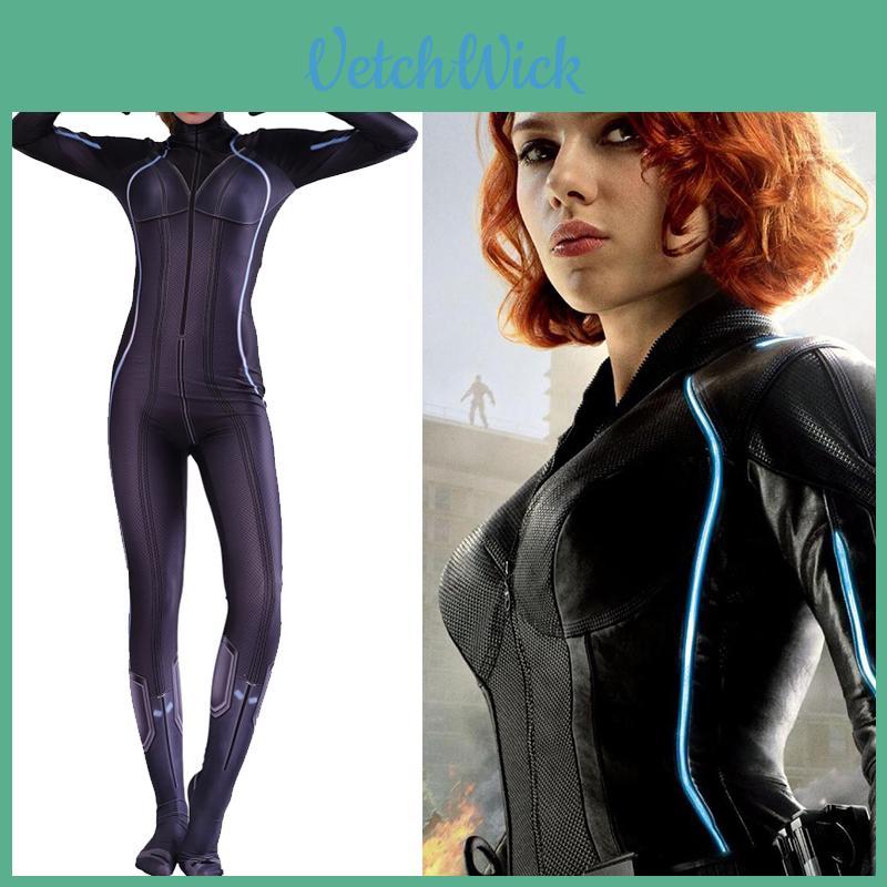 Fantasia Viúva Negra Vingadores Ultimato da Marvel Para Experiência de Cosplay Autêntica de Natasha Romanoff