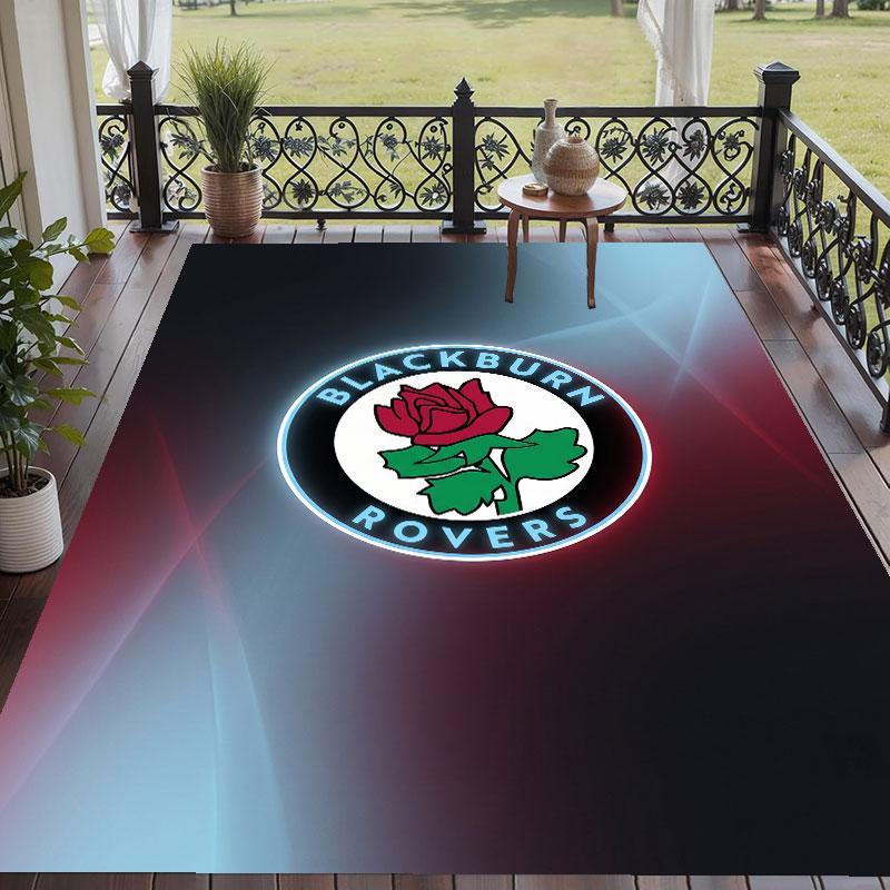 Weicher Boden Teppich Blackburn Rovers Fußballmuster Teppichboden Dekorationsmatte Für Heim Raum Dekoration