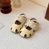Girls' new summer princess shoes, Korean-style closed-toe sandals, soft-soled, non-slip, fashionable and versatile single shoes with pearls
