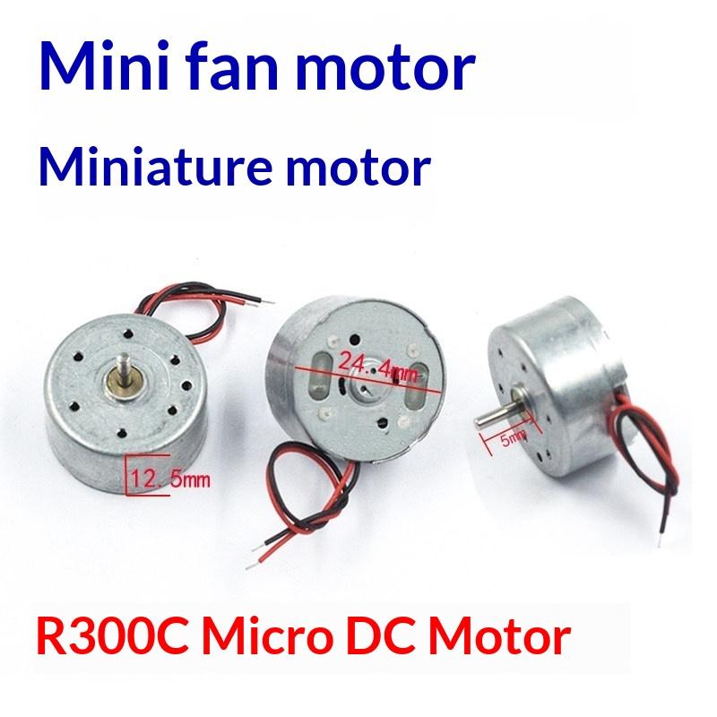 1/3/5 Stück R300C Mikromotor Hochgeschwindigkeits-Mini-Gleichstrommotor 1,5-6V mit Draht für kleinen Lüfter, DIY-Spielzeug, Elektronikprojekt