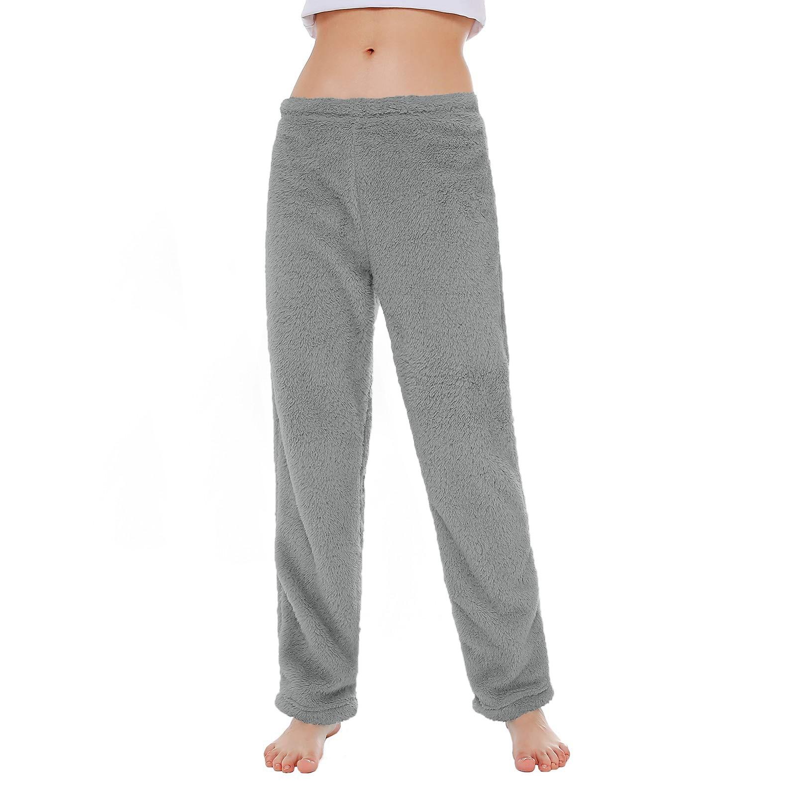 

Женские однотонные плотные однотонные свободные двухсторонние плюшевые термоштаны M