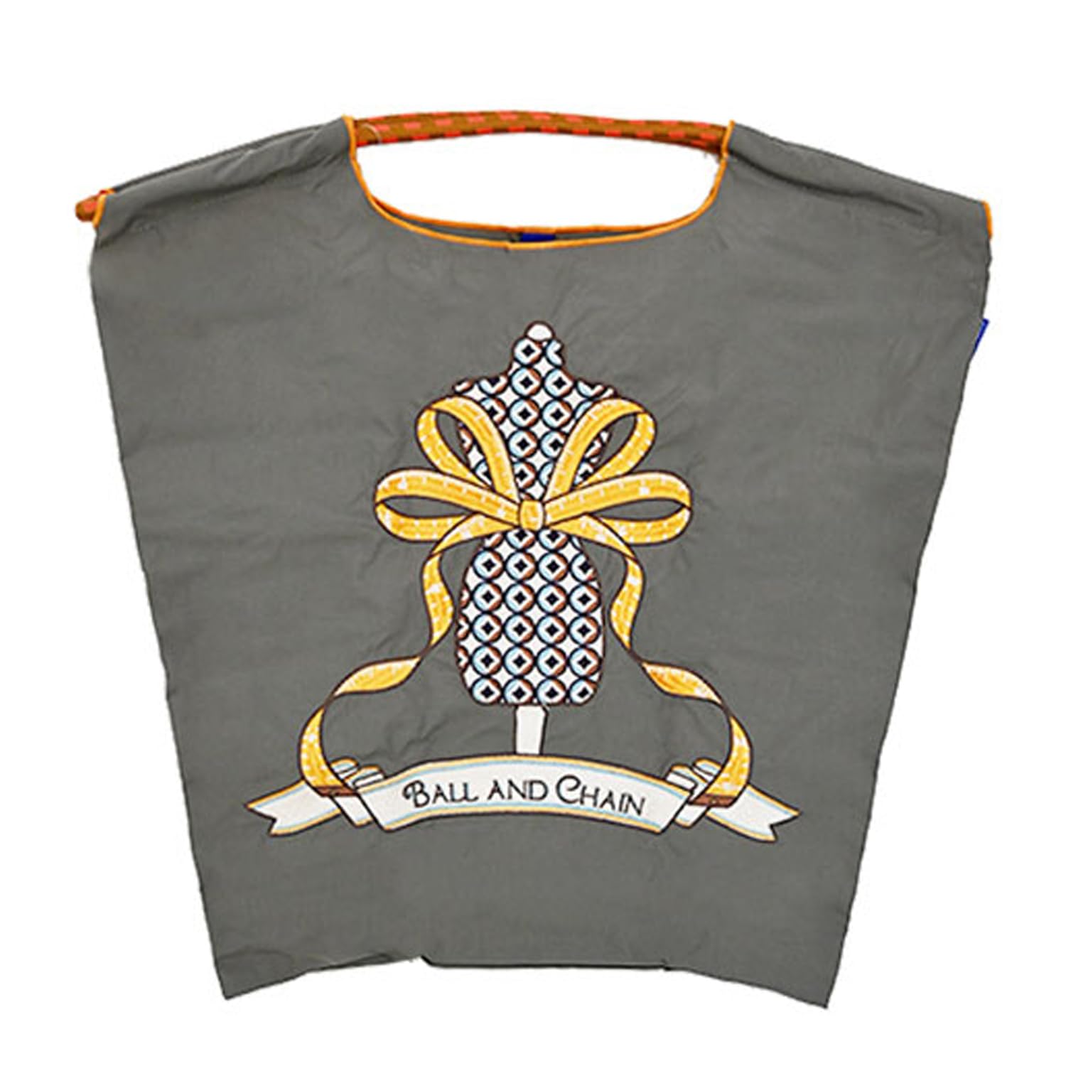 

Оригинальная сумка-шоппер Ball and Chain с лентой на торс, размер M, эко-сумка, сумка-тоут, вышивка 301050 [Ball & Chain] (Ф.ГРЕЙ, М)
