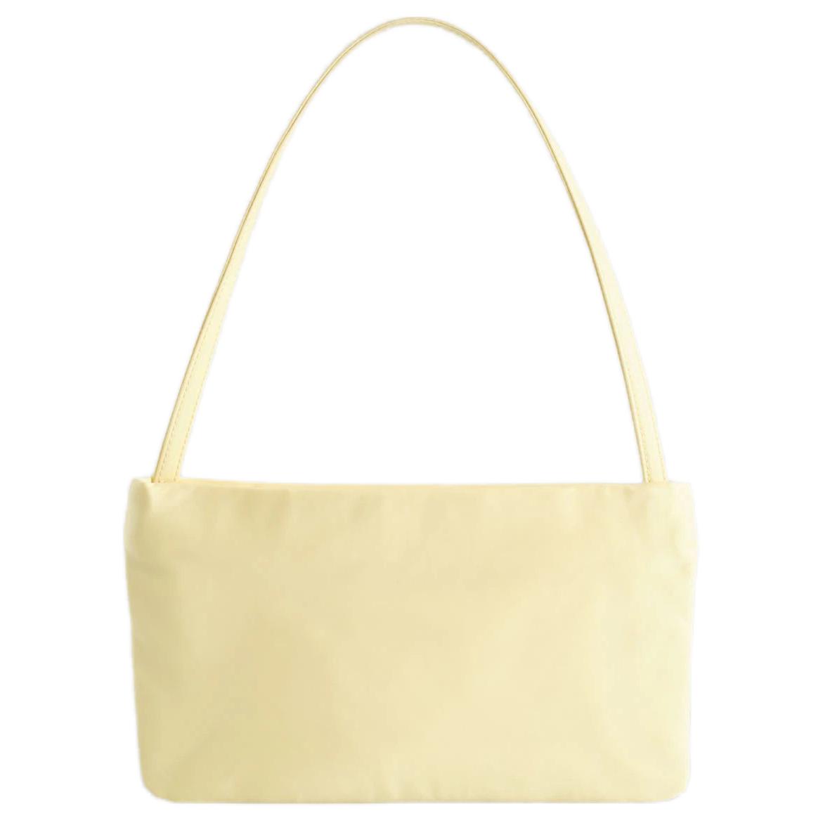

COS Solid Color Minimalist Versatile Nylon Tote Bag Women bags Cream-Yellow 1288417002 Cream Yellow