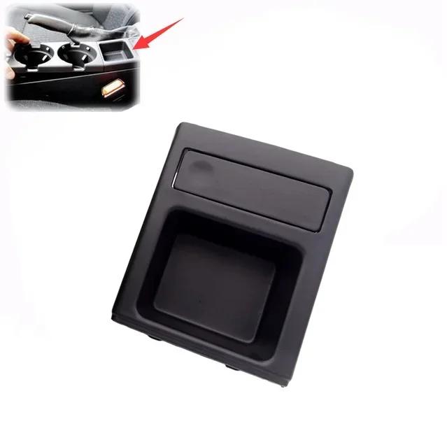 Car Vehicle Front Center Console Storage Box Coin Portable Rack Cup Drink Holder Black Double Hole For BMW E46 3SERIES 1999-2006
