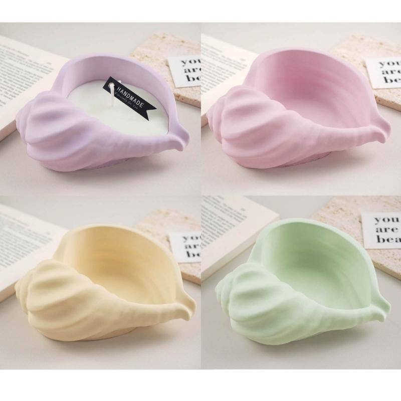 Versatile Candle Mold Conch Shaped Silicone Mold lNon-stick Easy To Mold for Making Candle Plaster Home Decorations