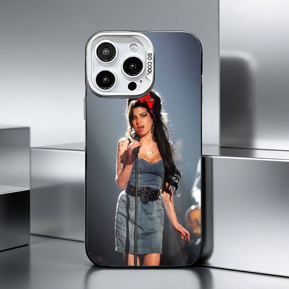 Singer A-Amy W-Winehouse    Phone Case For iPhone 17,16,15,14,13,12,11 Plus,Pro Max,XS,Colored silver phone case iPhone17promax