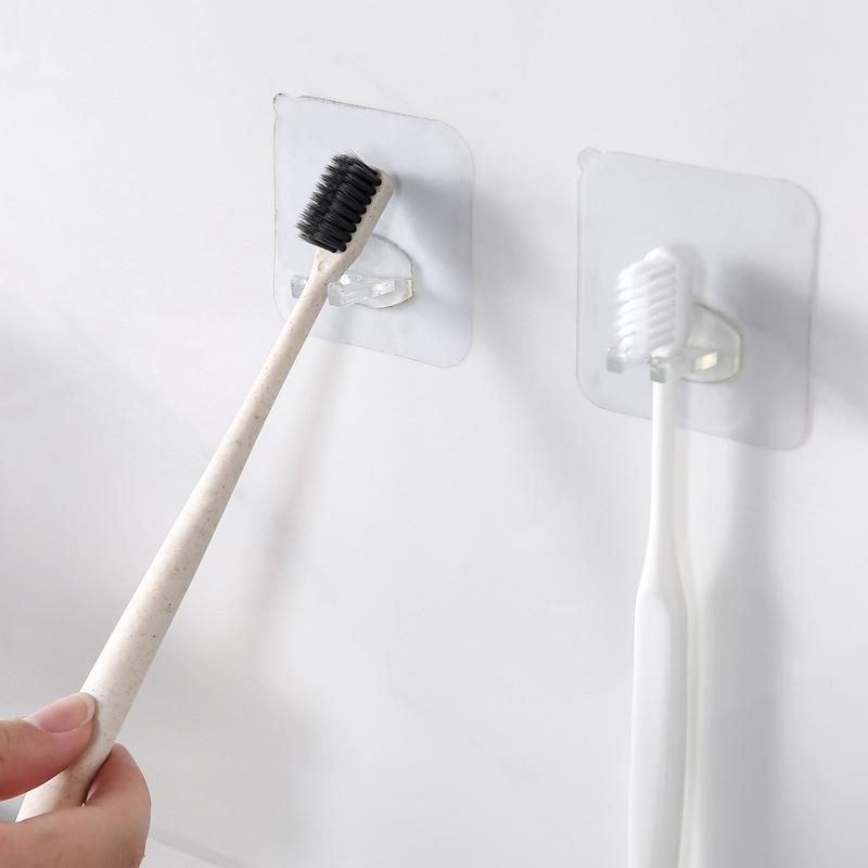 Pastă simplă de procesare a etichetelor din plastic multifuncțional fără perforare c Suport transparent pentru periuță de dinți fără urme