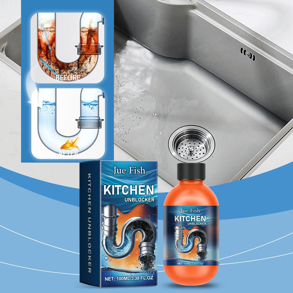 Küchenspüle Verstopfer Flüssig Abflussreiniger 100ml Löst Fett Und Hartnäckige Verstopfungen Schnell Wirkend Und Einfach Zu Benutzen