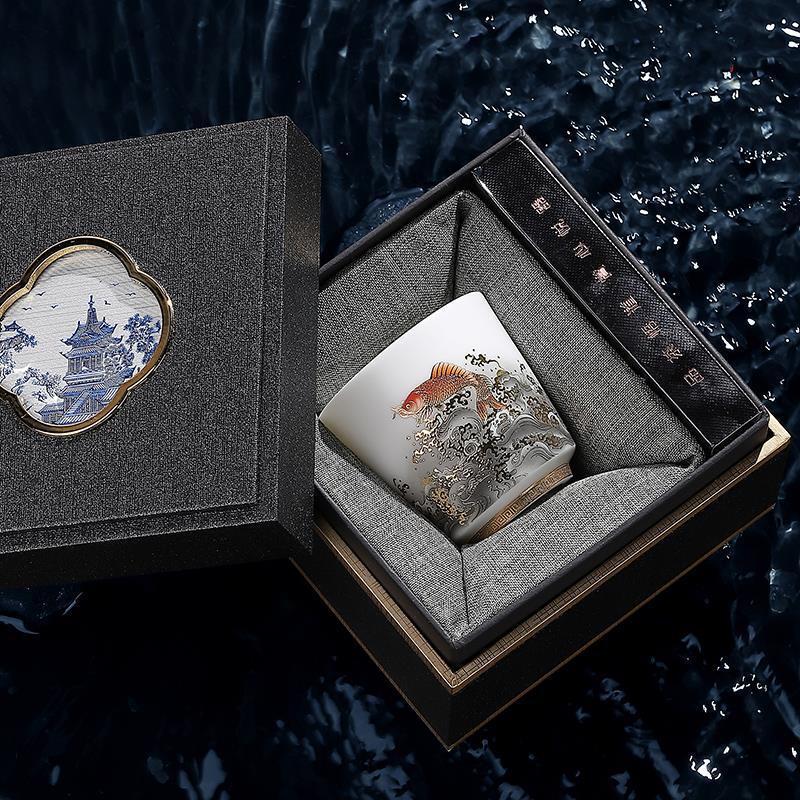 Chaxun Mutton-Fat Jade Ceramic Tea Cup