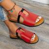 Flat-bottomed Beach Cool Slippers Women's Summer New Large-size Fish Mouth Fashion Outer Slippers