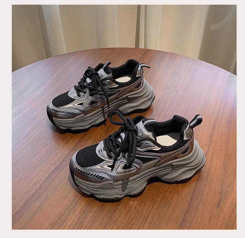 

Dad shoes women s 2025 new spring and autumn popular super fire versatile thick sole height increase casual sports shoes girls 29
