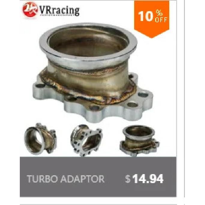 VR RACING- Stainless Steel Adapter for T25 T28 GT25 GT28 2.5" 63mm V-band Clamp Flange Turbo Down Pipe Adapter VR4833