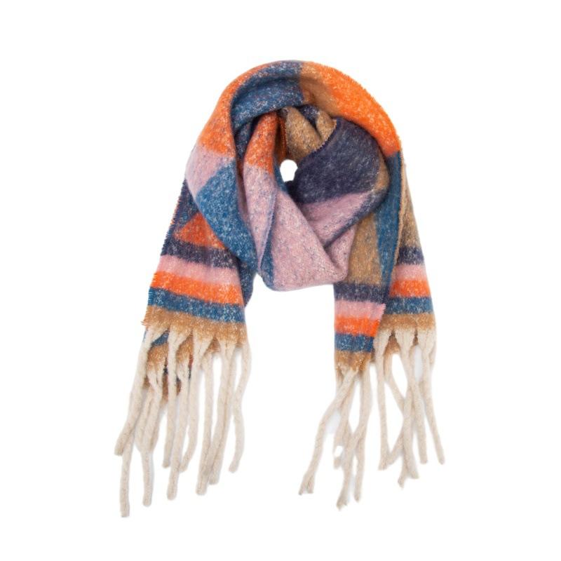 Women's Vintage Scarfs Winter Casual Scarf Shawl Wraps Poncho Blanket Fringe Soft Warm Thick Blanket Scarfs for Women Chunky Long Shawl Scarves