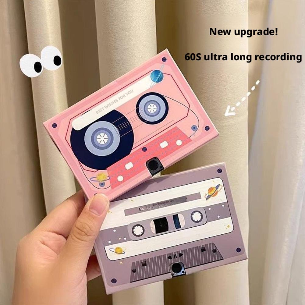 Recording Voice Card Tape Greeting Card Recordable 300 Seconds DIY Recording MusicCard Valentine's Day Anniversary Birthday Gift