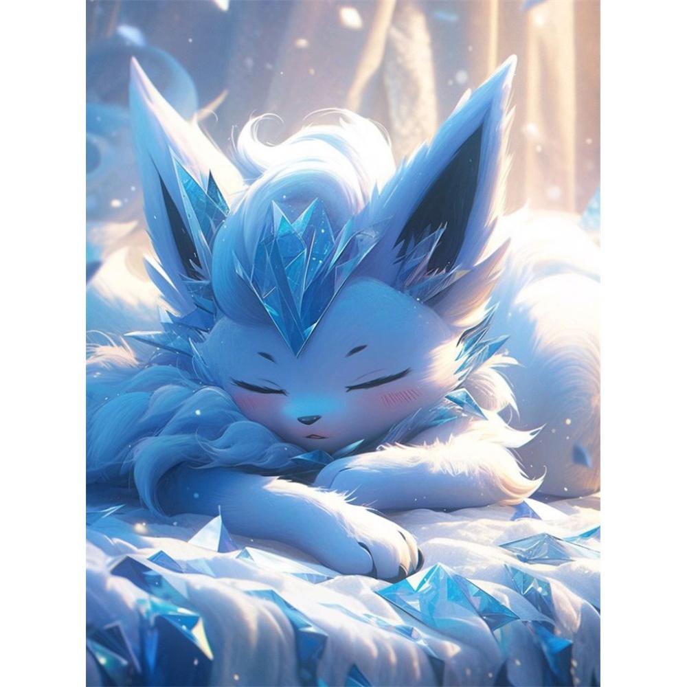 Japanisches Anime Diamant Malset Magischer ElfEevee Gestickter Diamant DIY Mosaik Heimdekoration Kindergeschenk