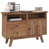 Teak Solid Wood Sideboard with Drawers Natural Finish 100 X 30 X 68 Cm