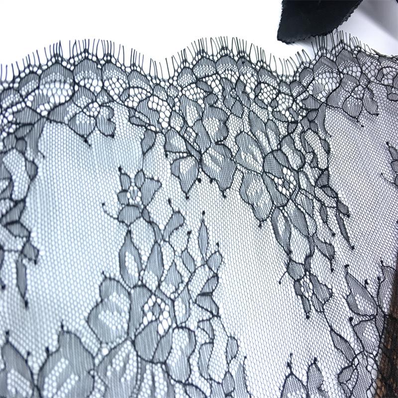 ( 2 Colors ) 3m X 17.5cm Chantilly Lace, Non-stretch Eyelash Mesh Lace Trim for Lingerie, Bra, Underwear, Lingerie, Dress, Garment, Sewing & Crafting