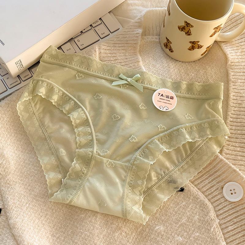 Ultra-Thin Ice Silk Women's Low-Waist Seamless Panties with Antibacterial Cotton Crotch