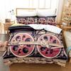 Steam Engine Duvet Cover Set Transportation Old Train King Queen Full Size Polyester Bedding Set For Teen Boys Adult Living Room