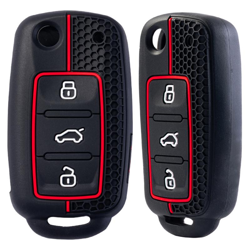 Fashion Silicone Car Key Cover For Vw Volkswagen Polo Tiguan Passat B5 B6 B7 Golf 4 5 6 Mk6 Jetta Lavida Skoda Octavia Seat