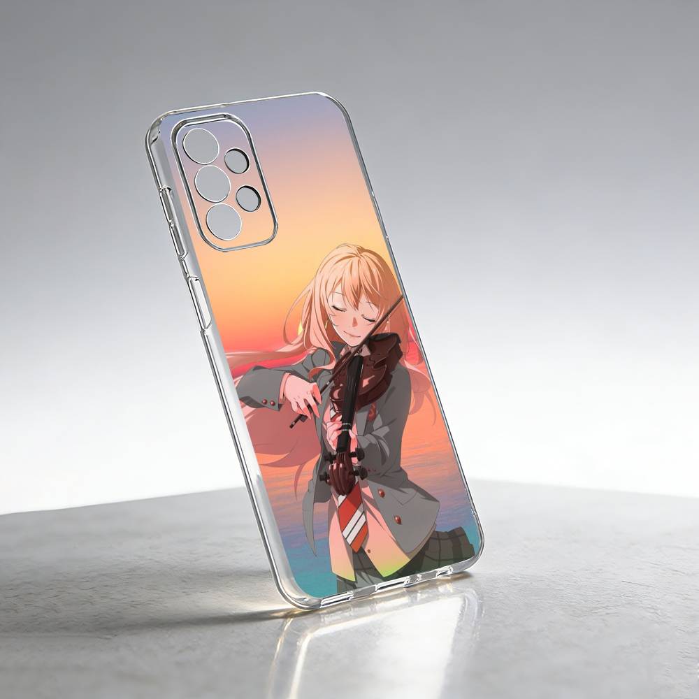 Anime Your L-Lie in April Kaori Phone Case Transparent Silicone Soft For Samsung S25,S24,S21,S22,S23,S30,Ultra,S20,Plus,Fe
