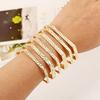 Hot Fashion Unisex Geometric Hollow Out Gold Silver Bangle Punk Cuff Warped Bracelet