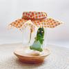 Creative Pickle in a Jar Sculpture Handmade Cute Emotional Support Pickle Funny Cucumbers Ornament for Home Decor