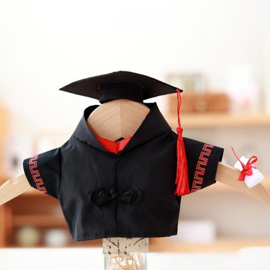 30CM Doll Graduation Gown Set with Tassels Hat Diploma DIY Plush