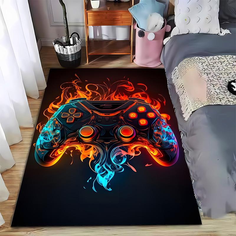 

Flame-themed Gaming Controller Carpet Design for Esports Fans Suitable for use as an anti-slip game mat for living room and bedroom sofas 40x60cm( 15x23in )