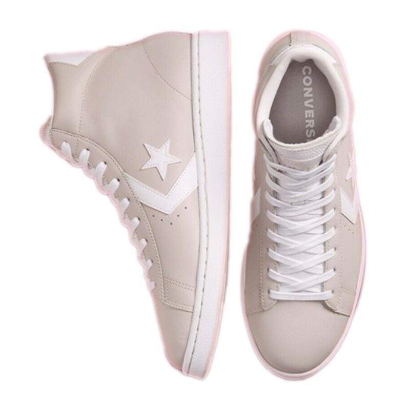 Converse Cons Pro Leather Casual High-Top Board Shoes Unisex Off-White