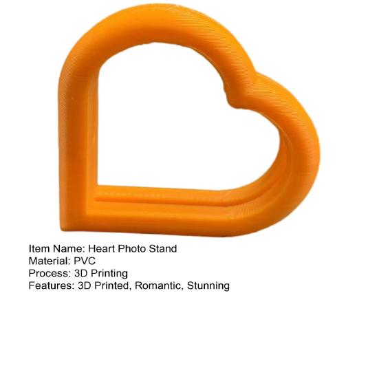 Heart Shaped Photo Stand 3D Printed Table Picture Holder Romantic Number Place Card Clip for Weddings Parties Events Restaurants