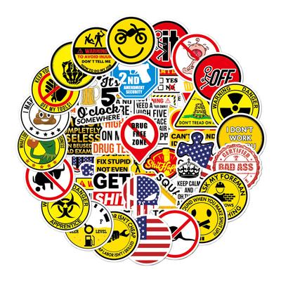 50PCS Funny Hard Hat Stickers for Adults Waterproof Vinyl Engineering Stickers for Water Bottle, Laptop, Helmet, Cars, Tool Box