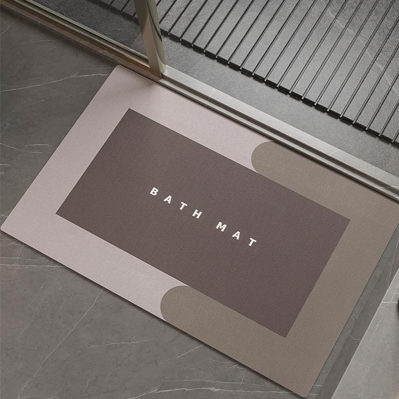 Bathroom Water Mat Antislip Absorbent Quick Dry Floor Mat For Toilet Shower Room