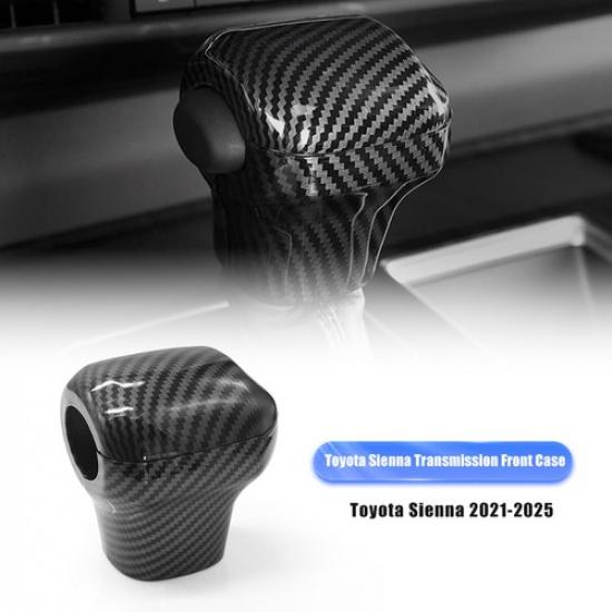 Carbon Fiber ABS Gear Shift Knob Head Cover Trim For Toyota Sienna -2025