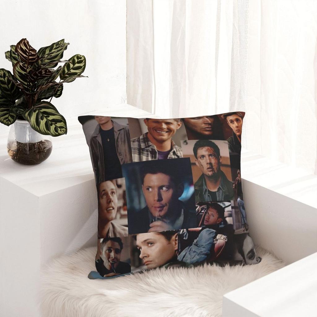 Pillow Cover Dean Winchester Supernatural Television Graphic Cushion Cover Pillow Case For Sofa Car Home Decor Pillowcases