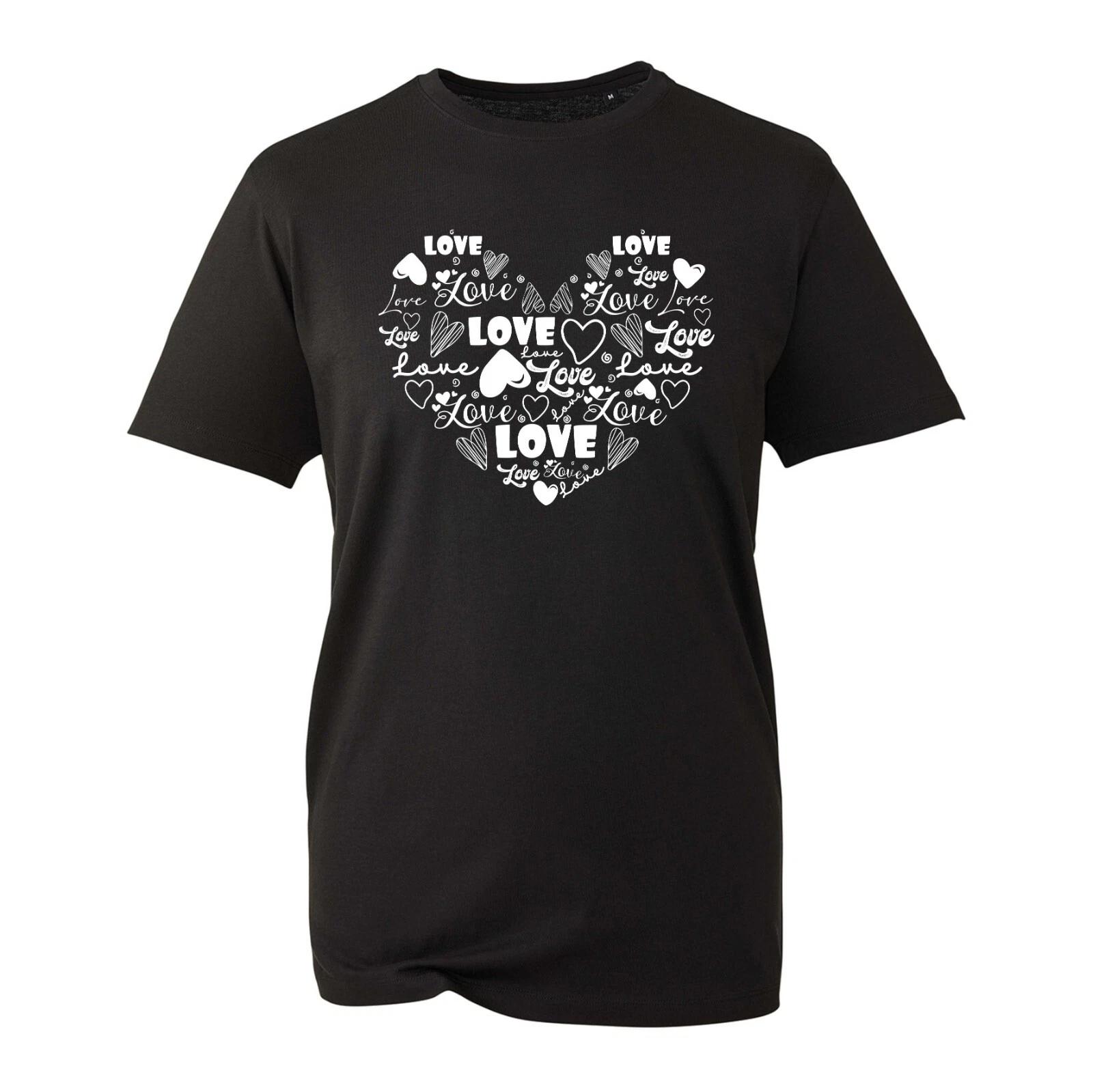 Heart Love T-Shirt Couple Love Funny Heart Shape Valentine s Gift Adult Unisex 4XL