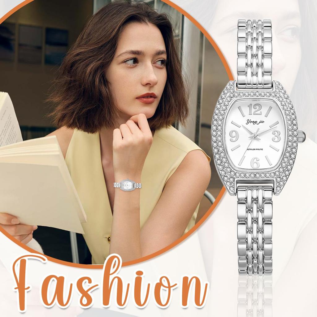 Niedliche und einfache analoge Damenuhr: Wasserdichtes Edelstahlarmband Modeaccessoire - Valentinstag, Weihnachten, Geburtstagsgeschenk