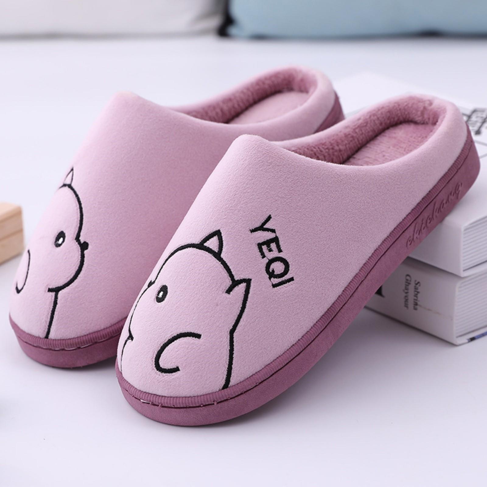 Women s Home Cotton Slippers Cute Cartoon Slippers 36