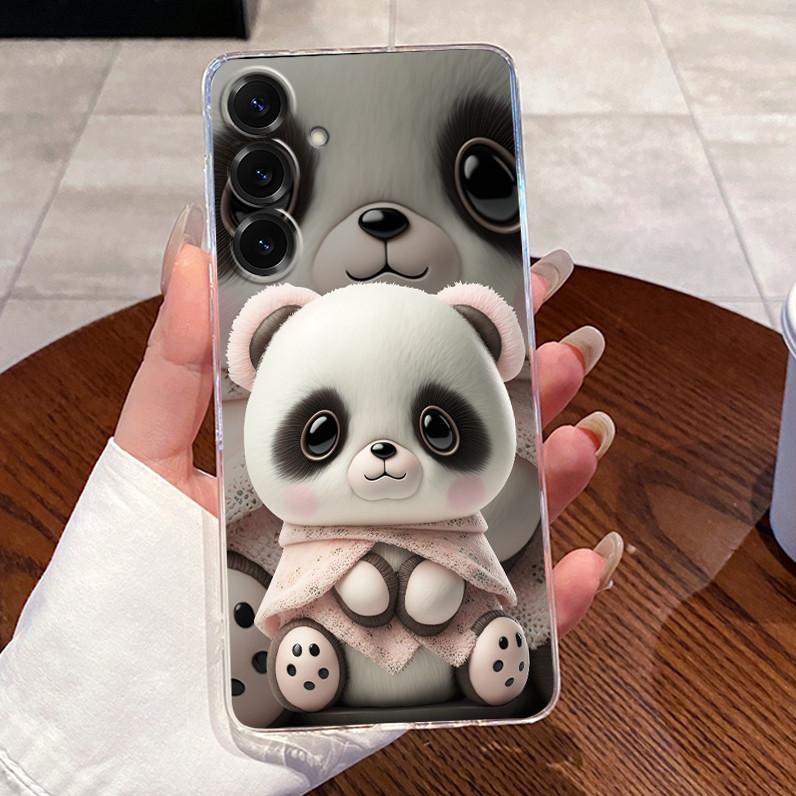 For Samsung S25 FE Case Cover Luxury Cute Rabbit Clear Soft TPU Coque Bumper For Samsung Galaxy S25FE S24 FE S25 FE Protect Case