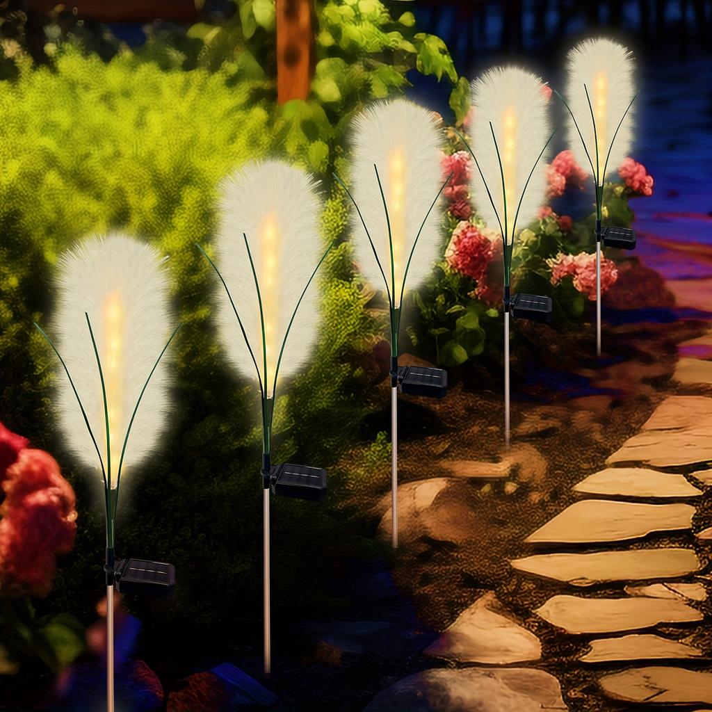 4/2/1pcs Solar Garden Reed Lamp Outdoor Waterproof Lawn Lamp Courtyard Christmas Decoration Road Lighting Decoration Lamp