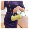 Popular Chinese Style Banquet Bag Embroidery High Capacity Shoulder Bag Trendy Pearl Handle Cosmetic Bag Women