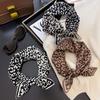 New High-end Silk Scarf, Leopard Print Scarf, Fashionable and Versatile Atmosphere Silk Scarf, Small Square Scarf.