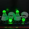 4pcs Light Weight LED Lighting Sport Badminton Night Training LED Glow Shuttlecocks For Outdoor Sports Easy to Use