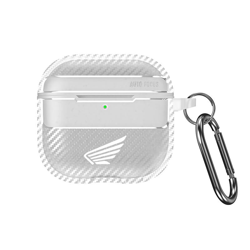 Carbon Fiber Earphone Cover For Case TPU Headphone Funda With keyring Airpods 1/2/3/4/Pro For Honda CB400CB650FCBF CBR25ORR CRF ahl256