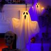 Halloween LED Ghost Light, DIY Hanging Decoration with Adjustable Lamp Arm, Party Decoration, Garden Halloween Props, Outdoor Decoration