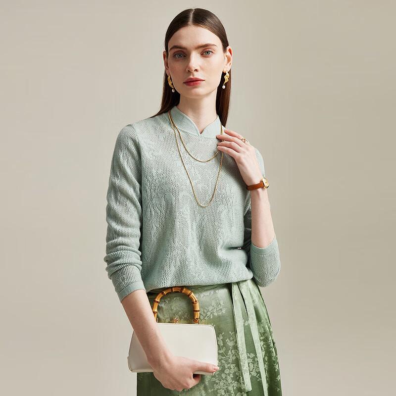 Chic Chinese Style Cashmere Knit Sweater